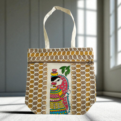 Ethnic Shantiniketan Cotton Tote Bag – Stylish & Eco-Friendly