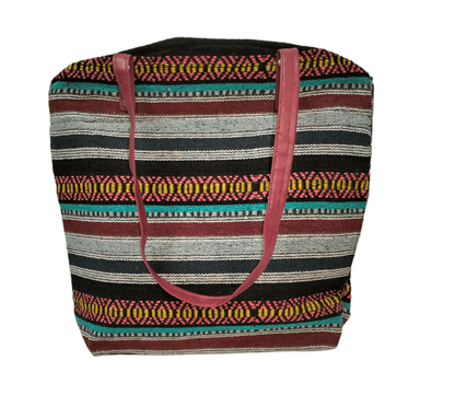 Stylish colorful traditional shantiniketan tote bag for women with zip - AP BAG BHANDAR