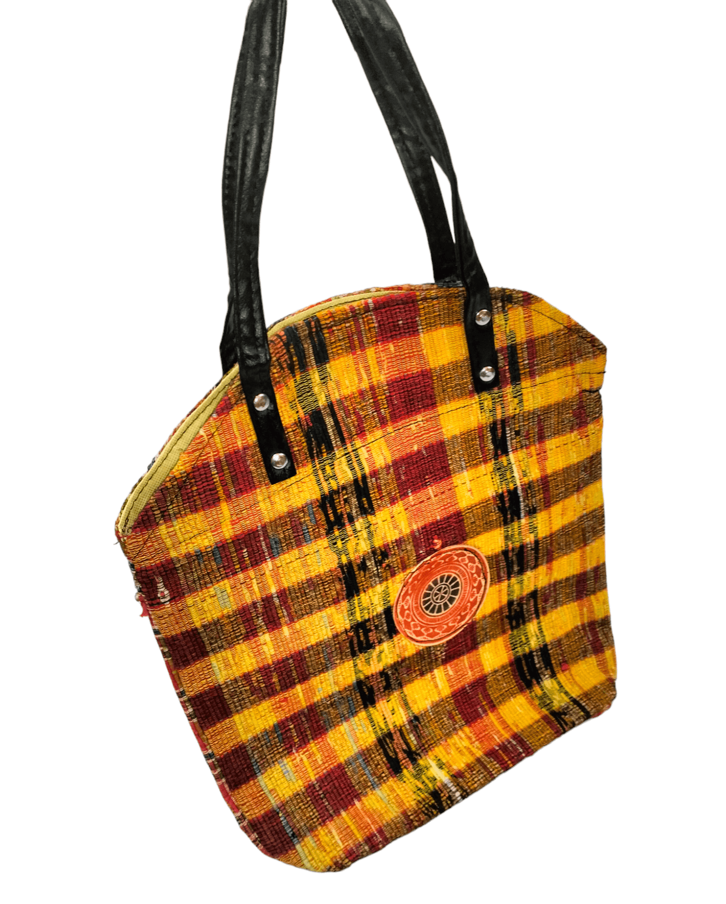 Stylish colorful traditional shantiniketan tote bag for women with zip - AP BAG BHANDAR