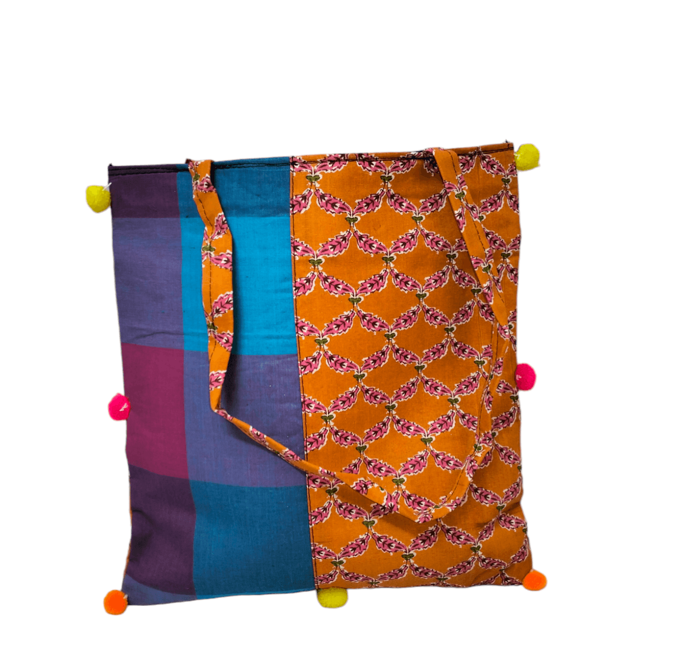 Stylish colorful traditional shantiniketan tote bag for women big size with zip - AP BAG BHANDAR