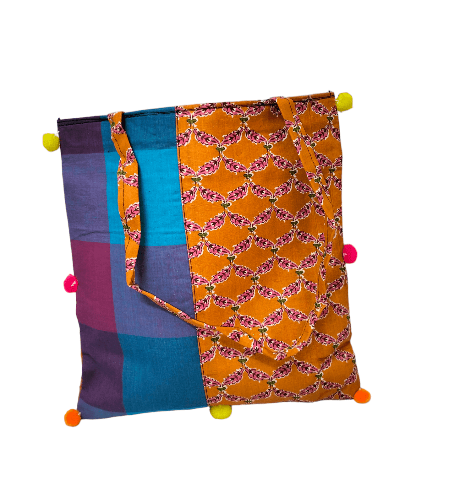 Stylish colorful traditional shantiniketan tote bag for women big size with zip - AP BAG BHANDAR