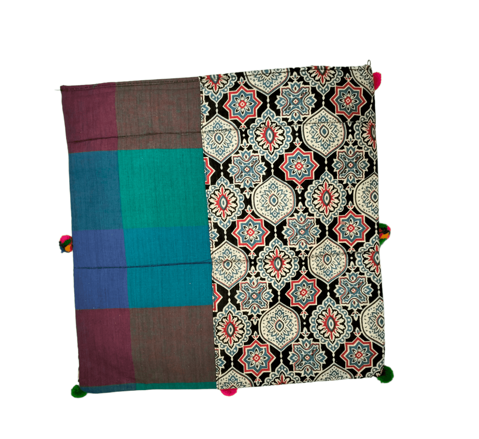 Stylish colorful traditional shantiniketan tote bag for women with zip - AP BAG BHANDAR