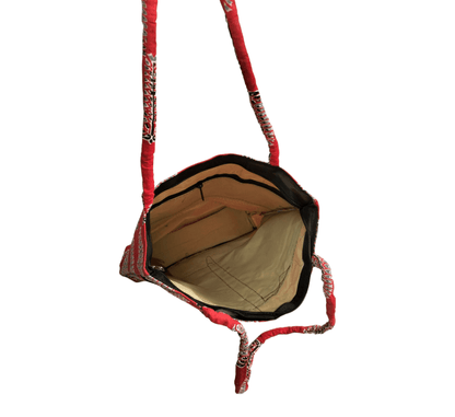 Stylish colorful cotton shantiniketan tote bag for women with zipper - AP BAG BHANDAR