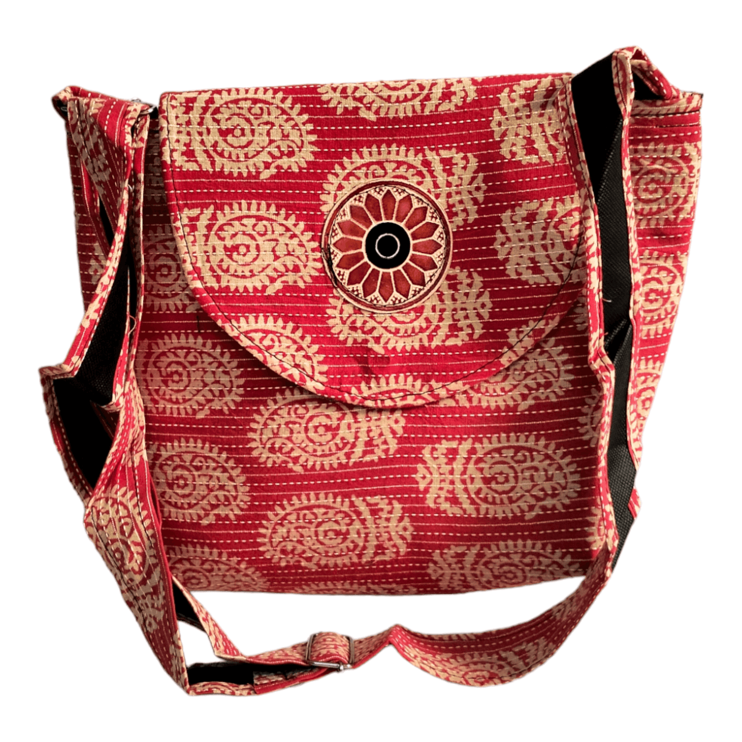 Stylish colorful traditional shantiniketan cotton sling bag for women - AP BAG BHANDAR