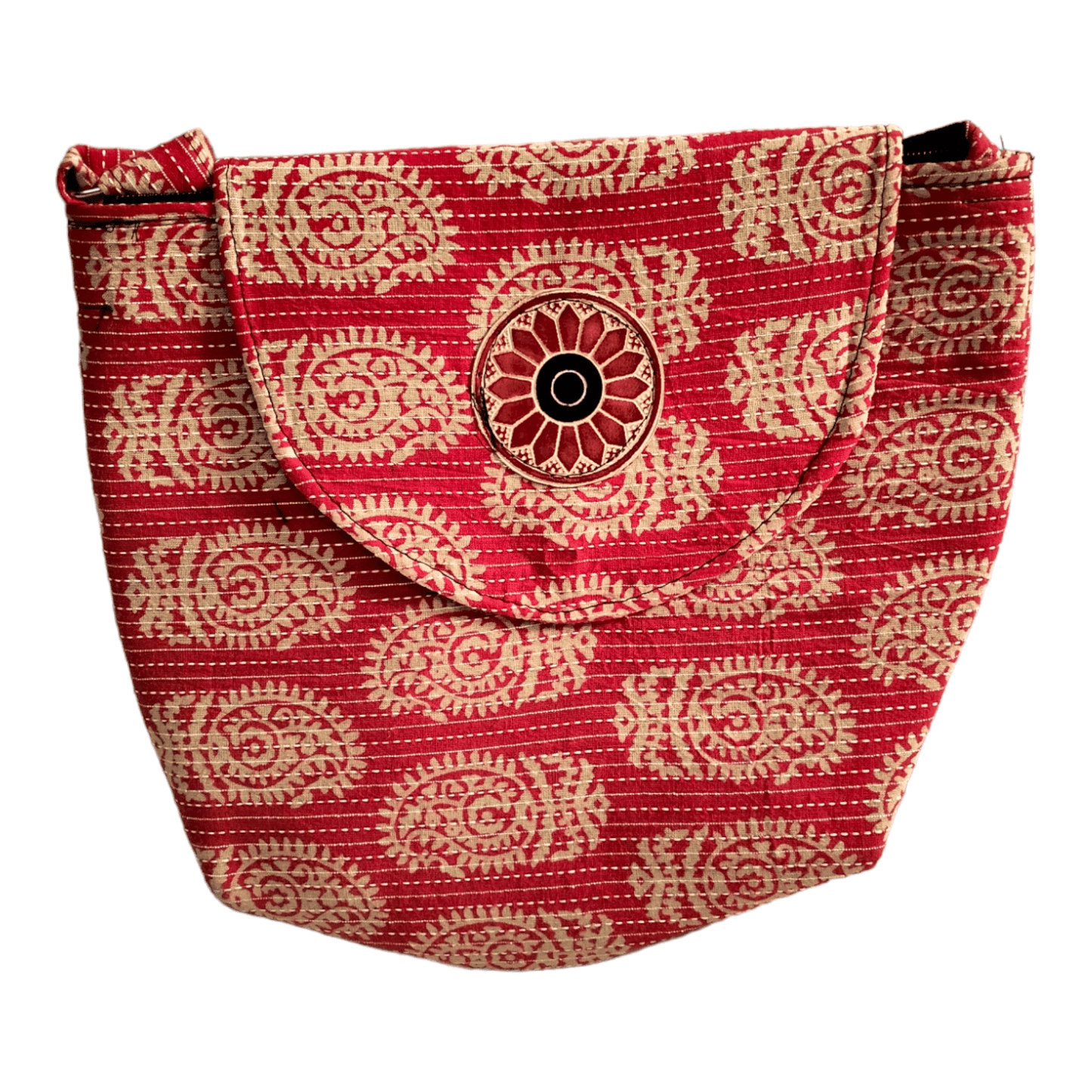 Stylish colorful traditional shantiniketan cotton sling bag for women - AP BAG BHANDAR