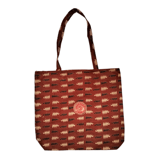 Stylish colorful cotton shantiniketan tote bag for women with zipper - AP BAG BHANDAR