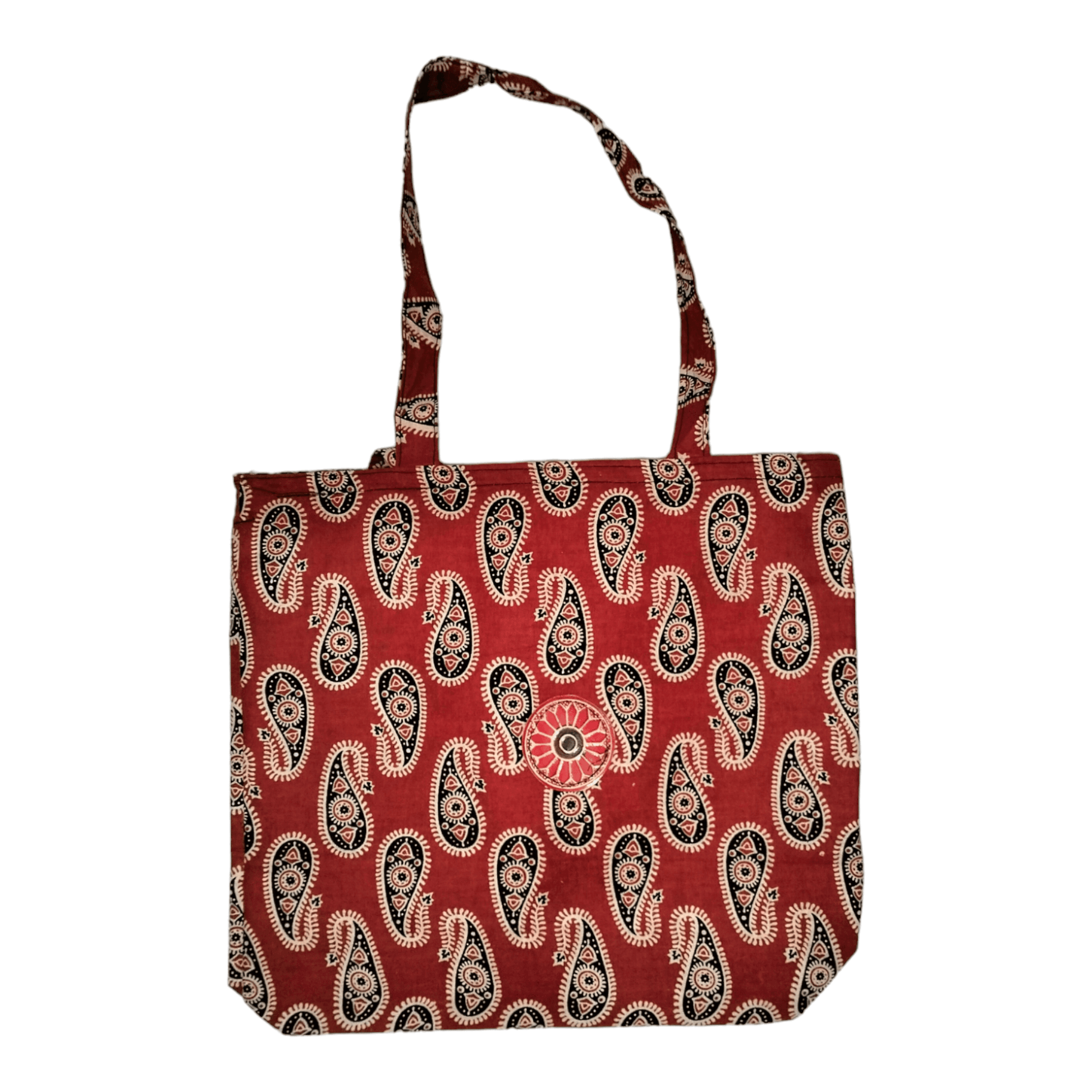 Stylish colorful cotton shantiniketan tote bag for women with zipper - AP BAG BHANDAR