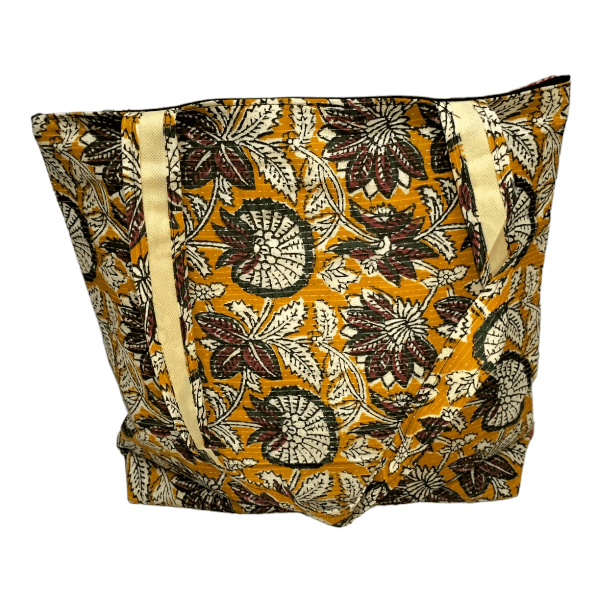 Stylish colorful cotton shantiniketan tote bag for women with zipper - AP BAG BHANDAR