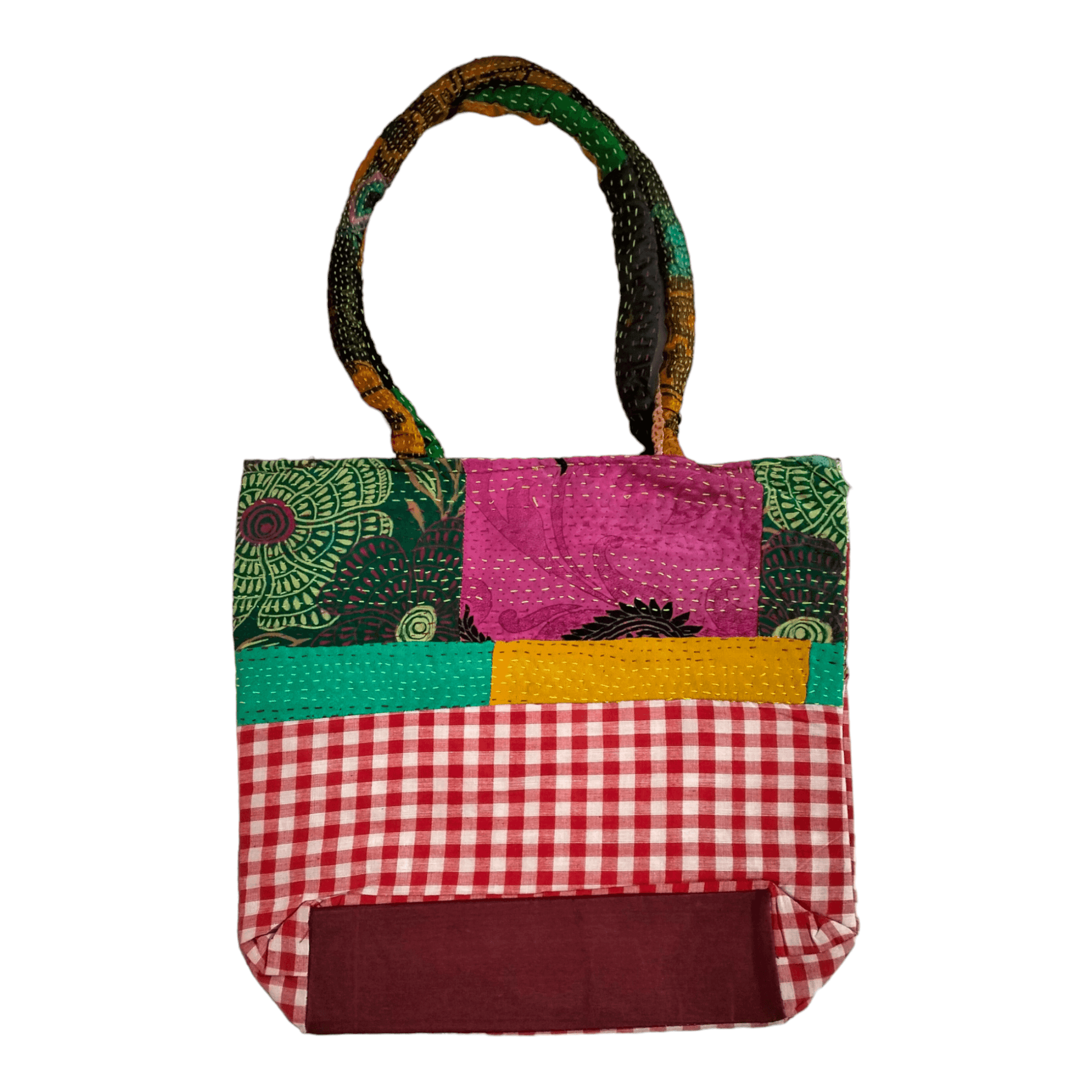 Stylish colorful cotton shantiniketan tote bag for women with zipper - AP BAG BHANDAR