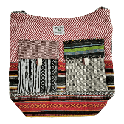 Stylish colorful cotton shantiniketan tote bag for women with zipper - AP BAG BHANDAR
