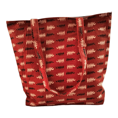 Stylish colorful cotton shantiniketan tote bag for women with zipper - AP BAG BHANDAR
