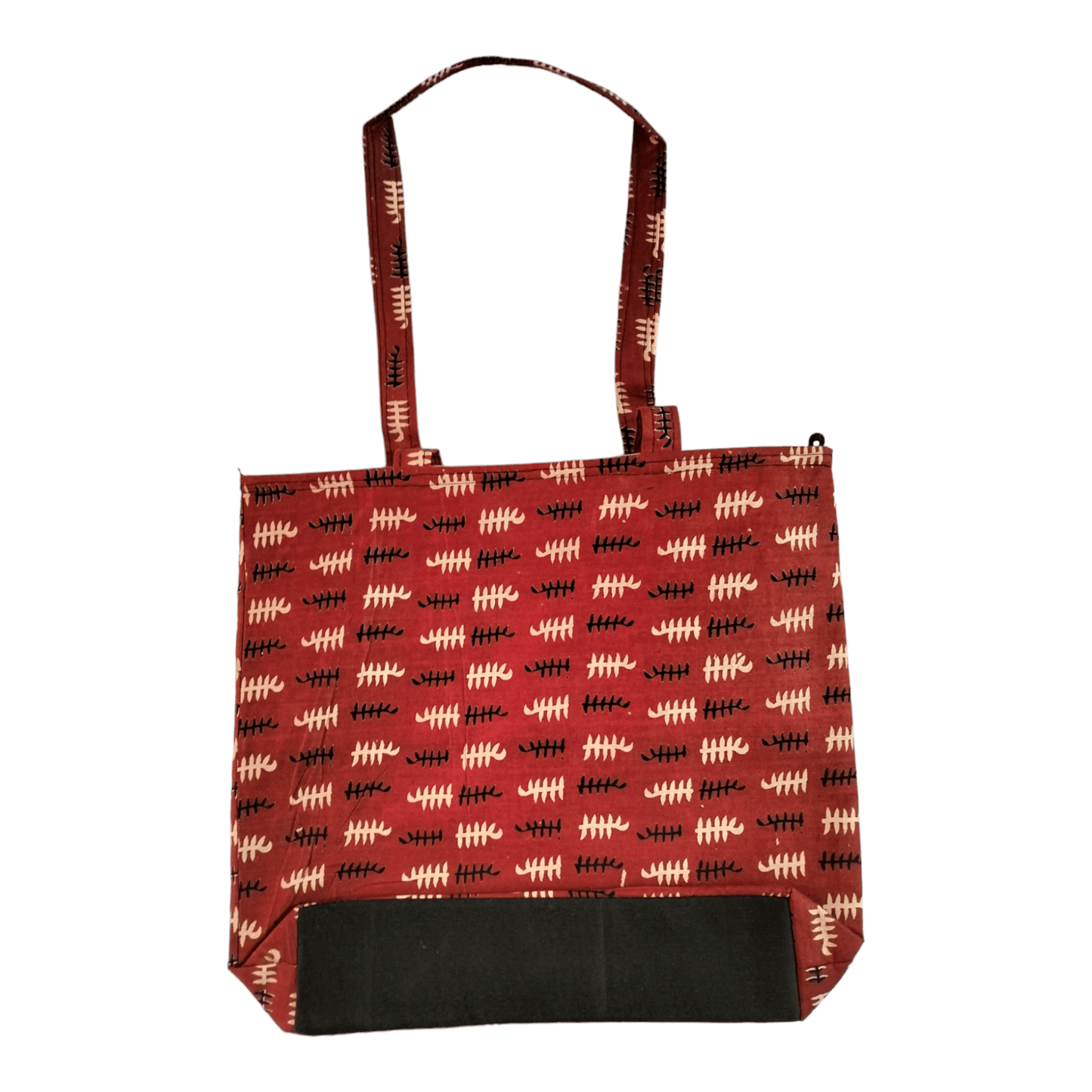 Stylish colorful cotton shantiniketan tote bag for women with zipper - AP BAG BHANDAR