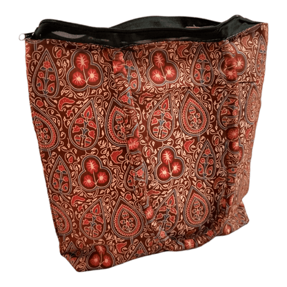 Stylish colorful cotton shantiniketan tote bag for women with zipper - AP BAG BHANDAR