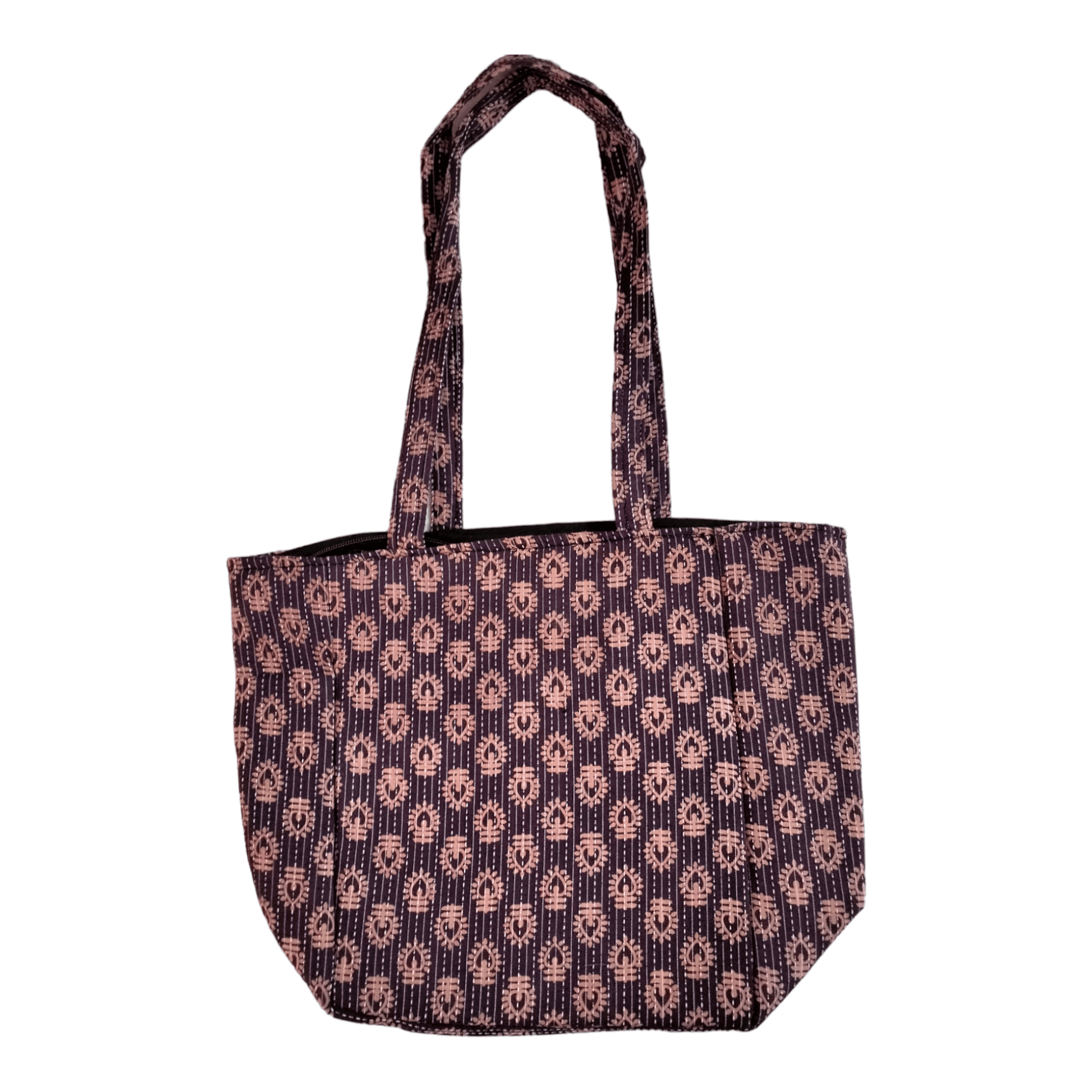 Stylish colorful cotton shantiniketan tote bag for women with zipper - AP BAG BHANDAR