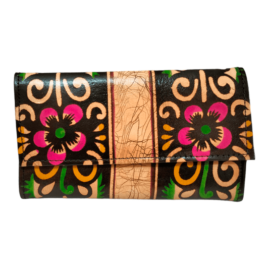 Traditional Shantiniketan Small Purse for Women - Handcrafted Indian Clutch with Ethnic Charm - AP BAG BHANDAR