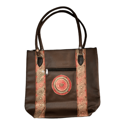 Spacious Handcrafted Shantiniketan Handbag for Women - Traditional Ethnic Design - AP BAG BHANDAR