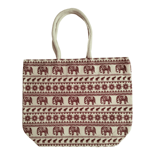Shantiniketan Jute Tote Bag - Spacious Printed Design for Eco-Friendly Fashion Statement - AP BAG BHANDAR