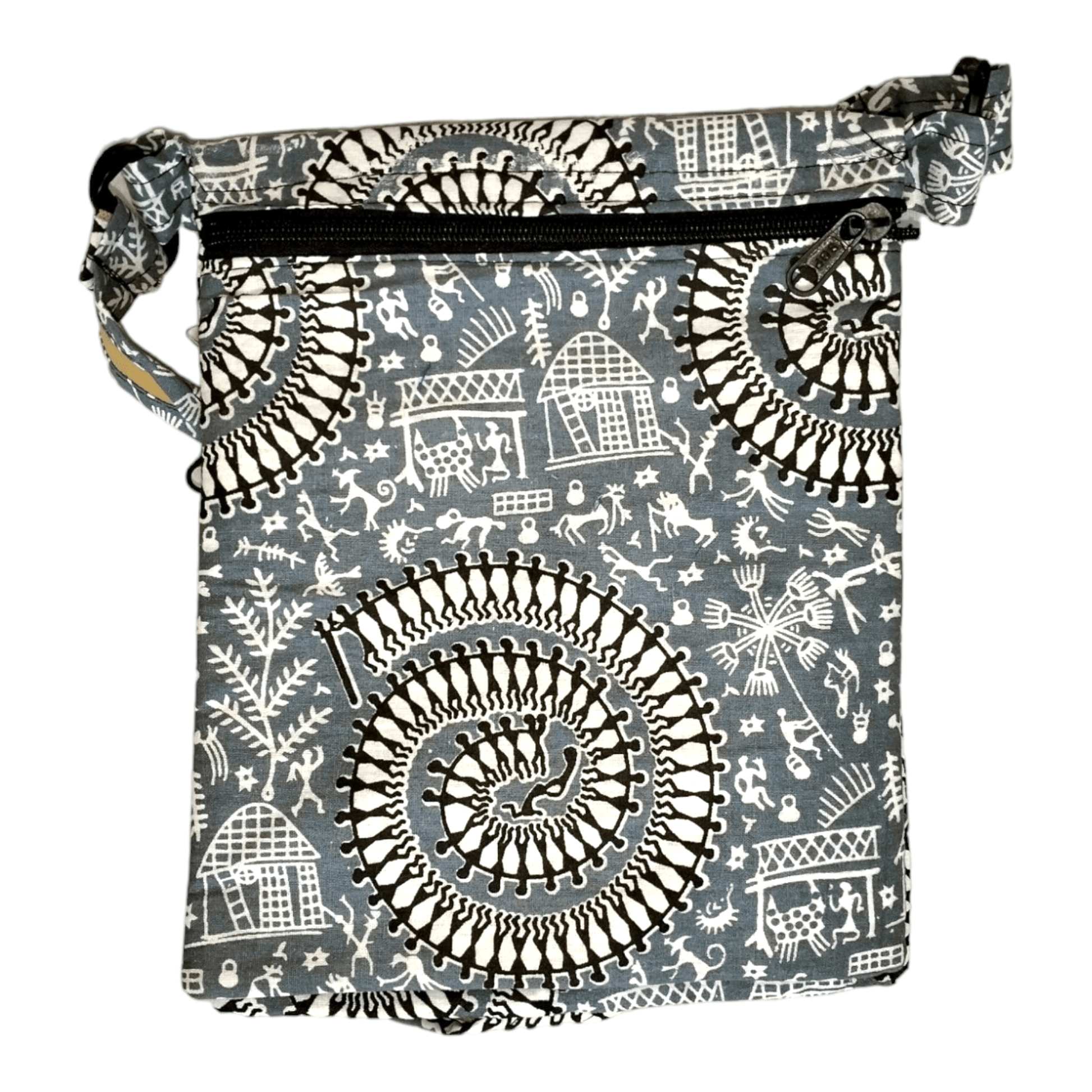 Colorful Shantiniketan Cotton Cloth Sling Bag - Handcrafted Indian Boho Style - AP BAG BHANDAR