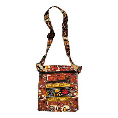 Colorful Shantiniketan Cotton Cloth Sling Bag - Handcrafted Indian Boho Style - AP BAG BHANDAR