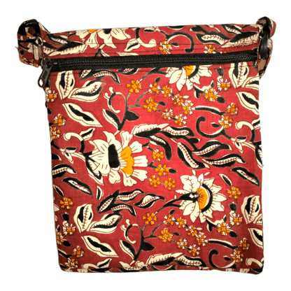 Colorful Shantiniketan Cotton Cloth Sling Bag - Handcrafted Indian Boho Style - AP BAG BHANDAR