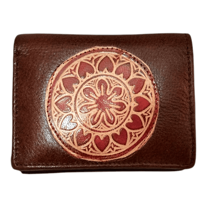 Men's Shantiniketan Style 3 Fold Wallet Purse - Handcrafted - AP BAG BHANDAR