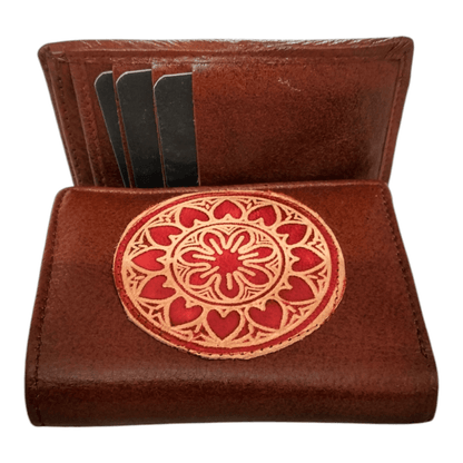 Men's Shantiniketan Style 3 Fold Wallet Purse - Handcrafted - AP BAG BHANDAR