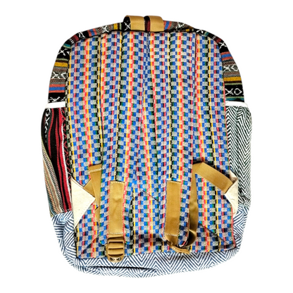 Handcrafted Traditional Shantiniketan Cotton Backpack – Artisanal & Stylish