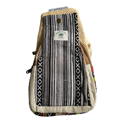 Handmade Shantiniketan Cotton Mini Crossbody Bag – Vintage Indian Sling & Himalayan Hemp Fusion for Women