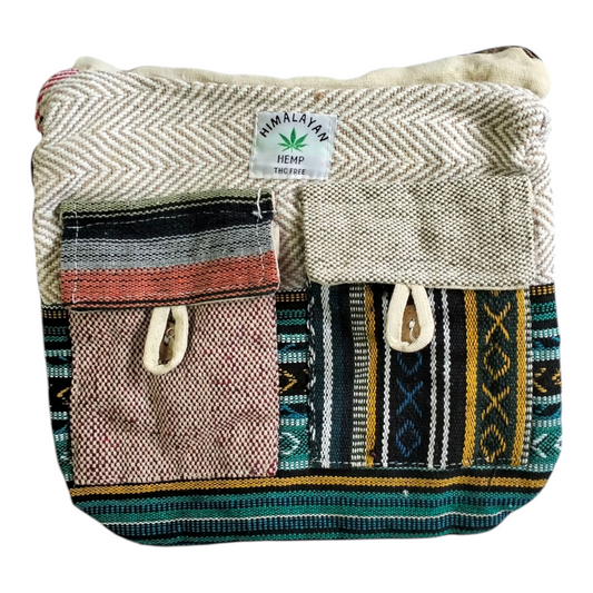 Shantiniketan Style Cotton Sling Bag – Himalayan Hemp Jhola Bag for Women
