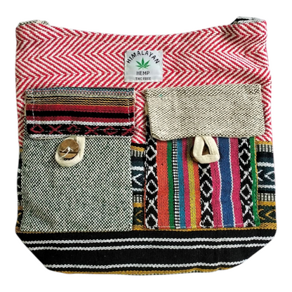 Shantiniketan Style Cotton Sling Bag – Himalayan Hemp Jhola Bag for Women