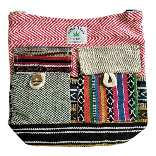Shantiniketan Style Cotton Sling Bag – Himalayan Hemp Jhola Bag for Women