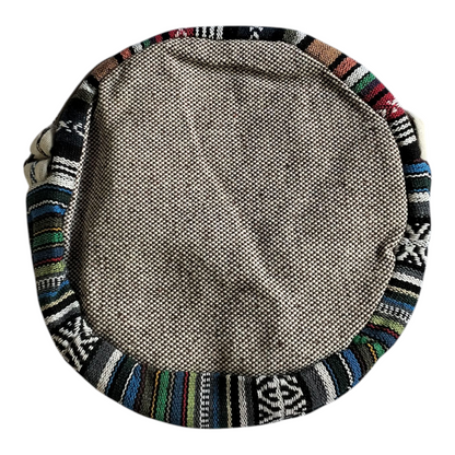 Handcrafted Shantiniketan Round Cotton Sling Bag – Made with Pure Hemp
