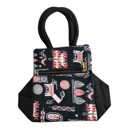 Shantiniketan Art Mini Handbags – Traditional Cotton Bag Combo (2 pcs)