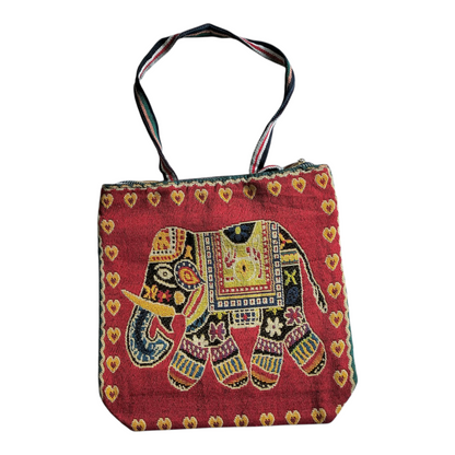 Handcrafted Shantiniketan Tote Bag – Colorful Traditional Design for Women