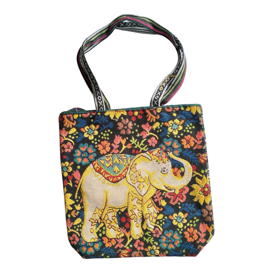 Handcrafted Shantiniketan Tote Bag – Colorful Traditional Design for Women