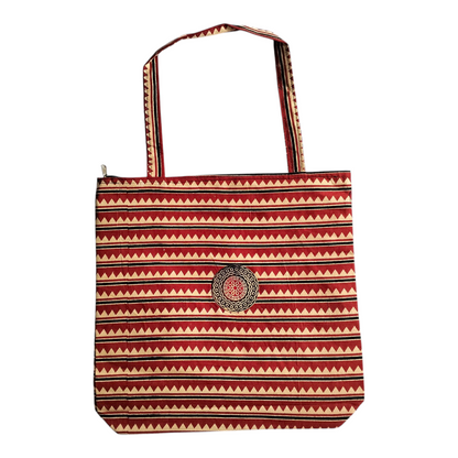 Traditional Shantiniketan Cotton Tote – Handmade Ethnic Shoulder Bag for Daily Use