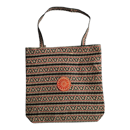 Traditional Shantiniketan Cotton Tote – Handmade Ethnic Shoulder Bag for Daily Use