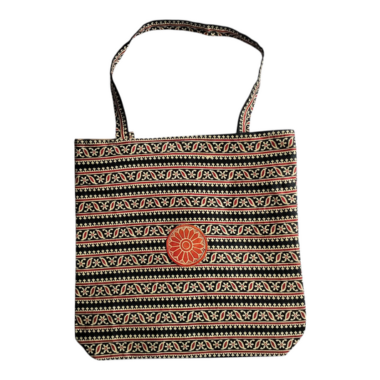 Traditional Shantiniketan Cotton Tote – Handmade Ethnic Shoulder Bag for Daily Use