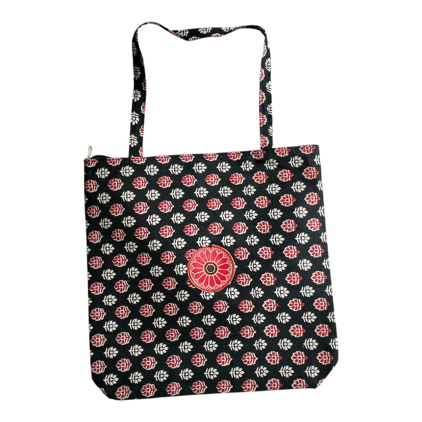 Traditional Shantiniketan Cotton Tote – Handmade Ethnic Shoulder Bag for Daily Use