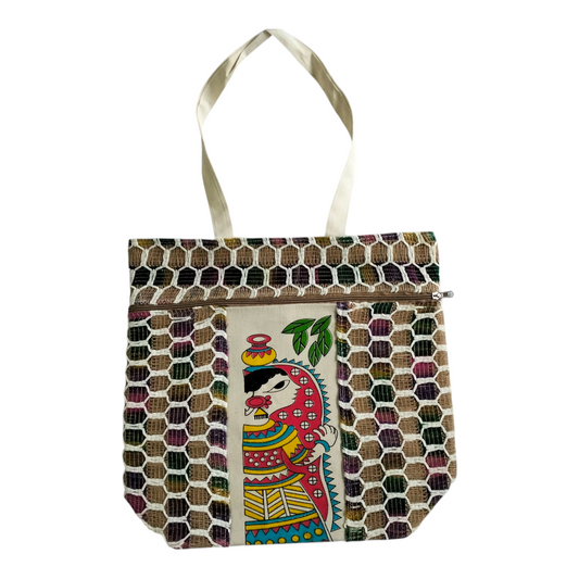 Ethnic Shantiniketan Cotton Tote Bag – Stylish & Eco-Friendly