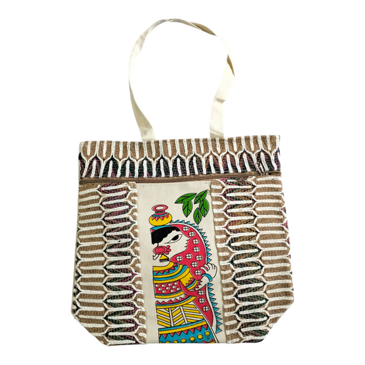 Ethnic Shantiniketan Cotton Tote Bag – Stylish & Eco-Friendly