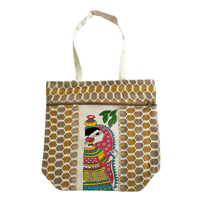 Ethnic Shantiniketan Cotton Tote Bag – Stylish & Eco-Friendly