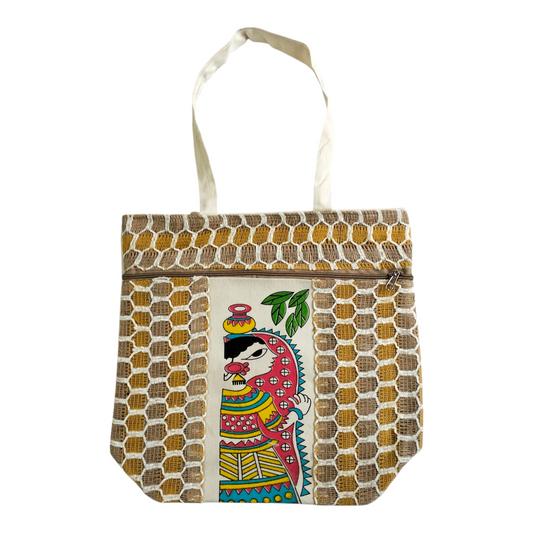 Ethnic Shantiniketan Cotton Tote Bag – Stylish & Eco-Friendly