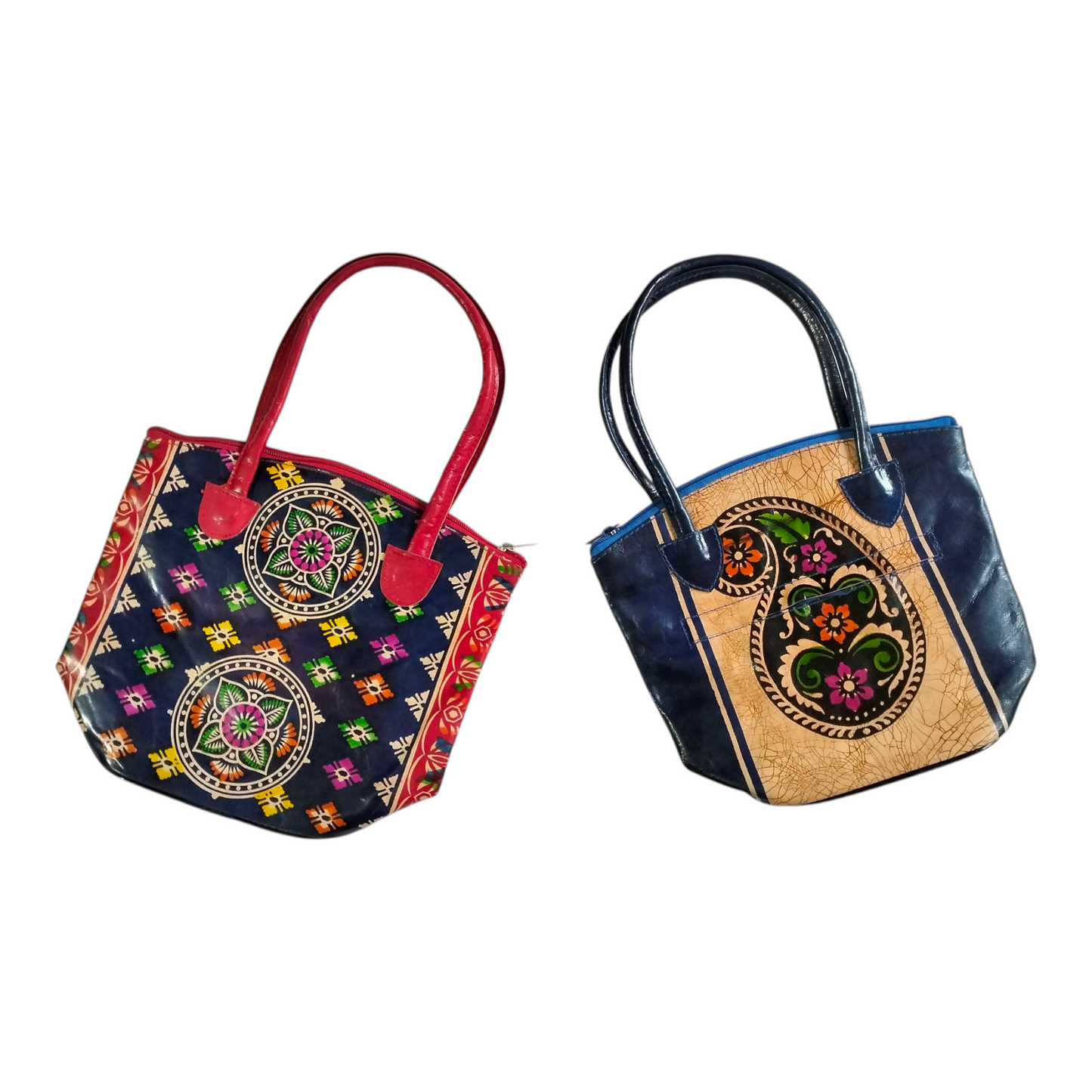 Pack of 2 Mini Handbags Traditional Ethnic Design-Handcrafted Ethnic Bags for Women Shantiniketan Style