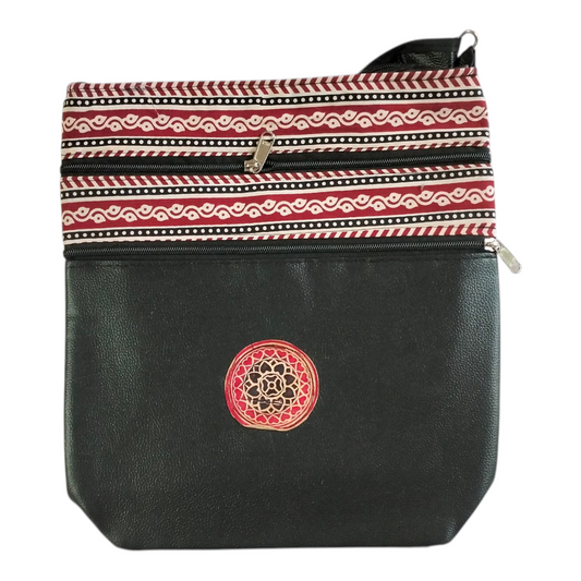 Traditional Shantiniketan Handmade Crossbody Sling Bag – Traditional Art for Women