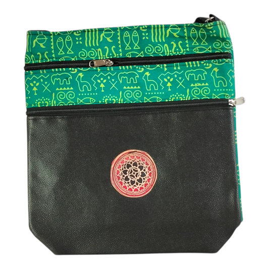 Traditional Shantiniketan Handmade Crossbody Sling Bag – Traditional Art for Women