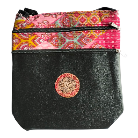 Traditional Shantiniketan Handmade Crossbody Sling Bag – Traditional Art for Women