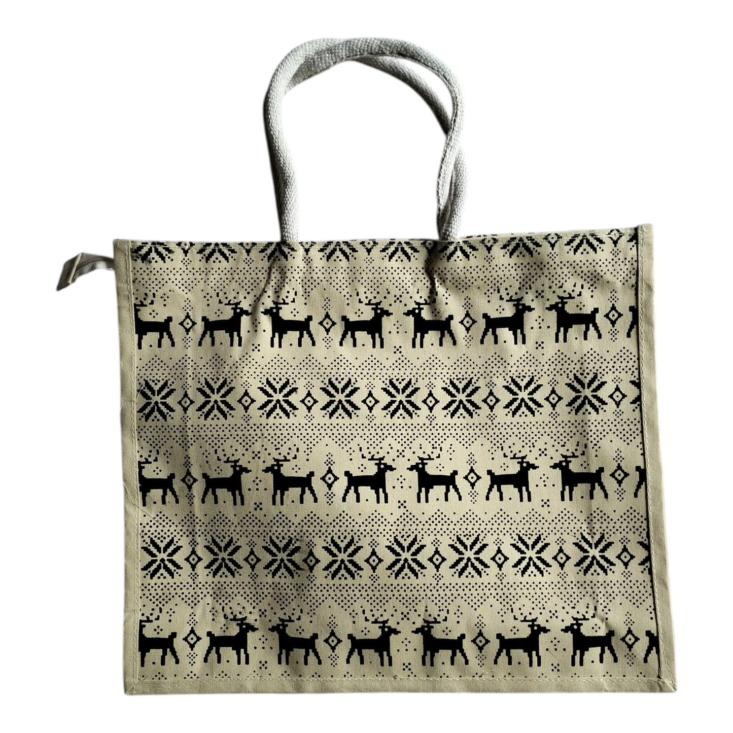 Jute Tote Bag Shantiniketan Style - Spacious Printed Design Eco-Friendly