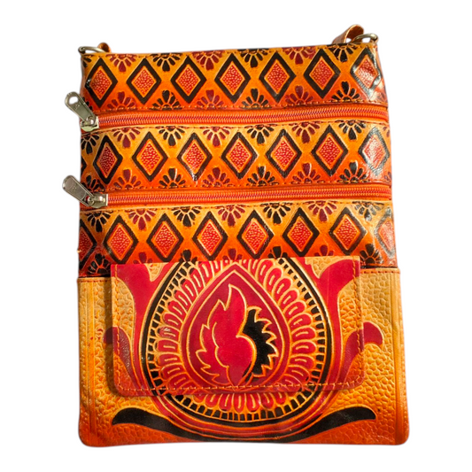 Traditional Crossbody Sling Bag Small Size for Women | Art of Shantiniketan