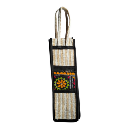Eco-Friendly Jute Water Bottle Bag – Pack of 2 | Reusable & Durable Carry Bags for 1 Litre Bottles